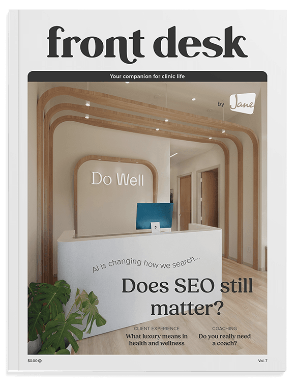 The cover page for volume 7 of Front Desk magazine.