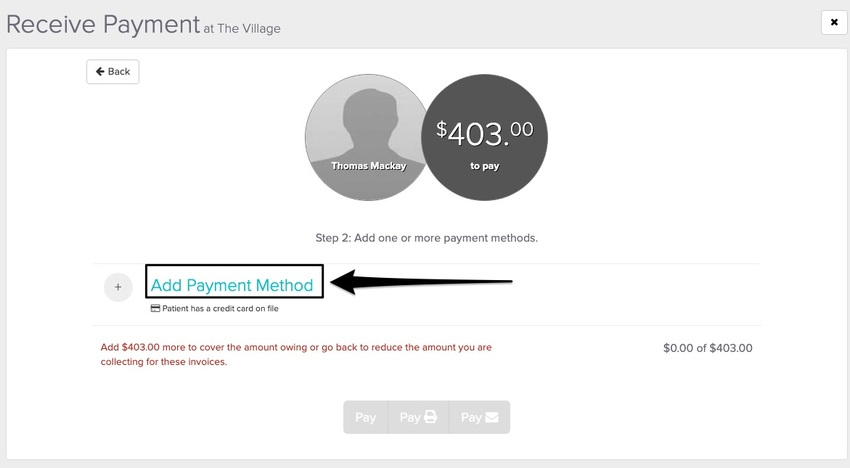 An image of what Jane will display on the last receive payment screen