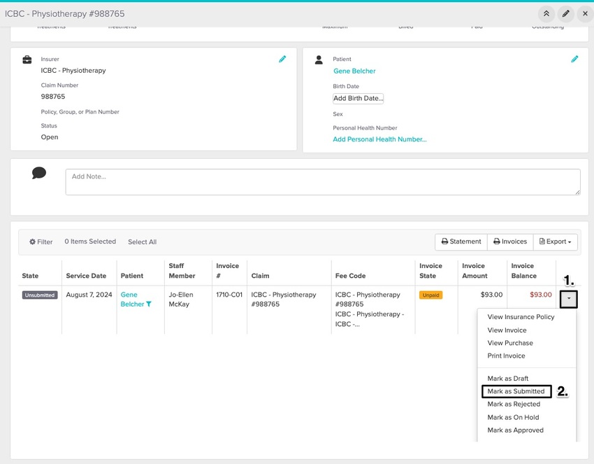 screenshot of navigational steps