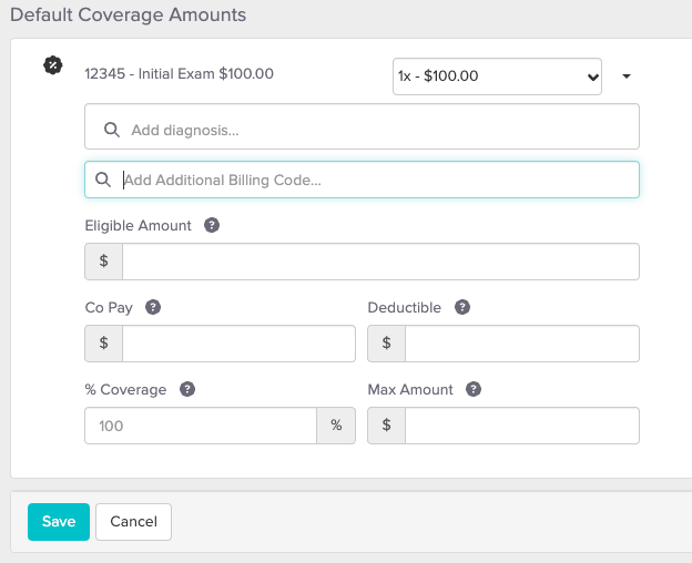 an image of what it looks like when a dedfauly billing code is added in additon to how ot add additional billing codes