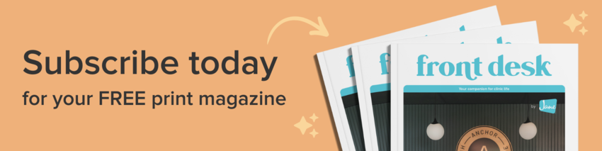 The cover of Front Desk magazine