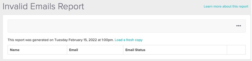 Invalid emails field