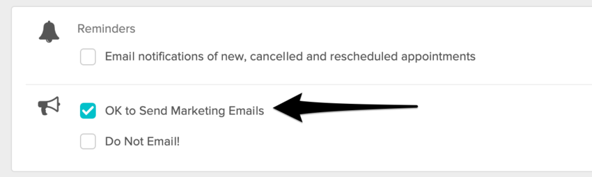 Marketing opt-in checkbox
