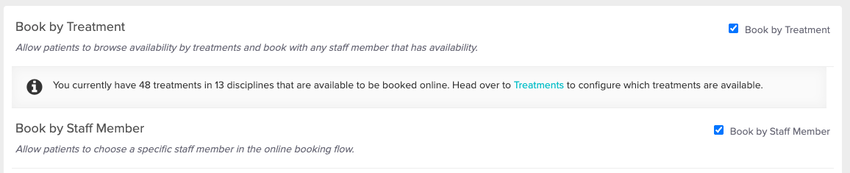 An image of where to view this setting within the Display Preferences section of the online booking area