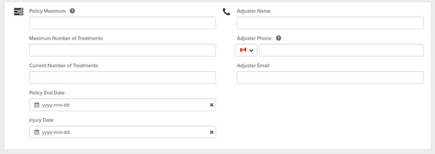 screenshot of where to view and update the policy maximums