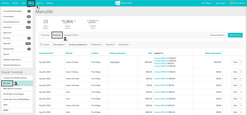 screenshot of navigational steps