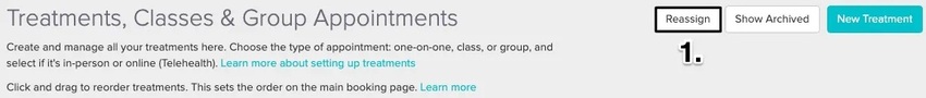 An image of where to view and click on the reassign button