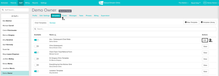 screenshot of navigational steps