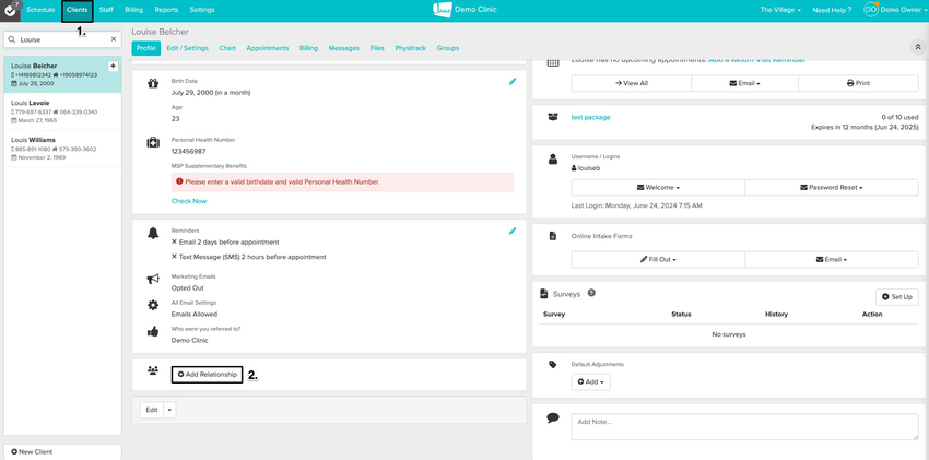 screenshot of navigational steps