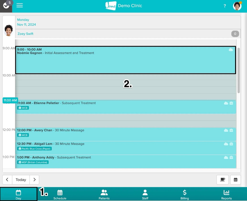 An  image of what the navigation looks like on a tablet