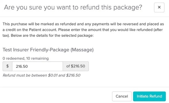 An image of what to enter in the amount field in the pop up window