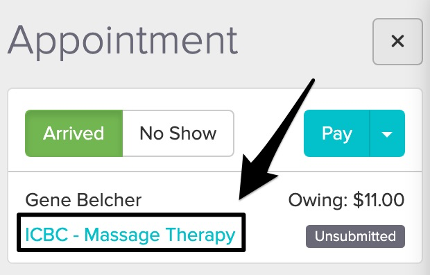 screenshot of where to find the blue text with the insurer's name