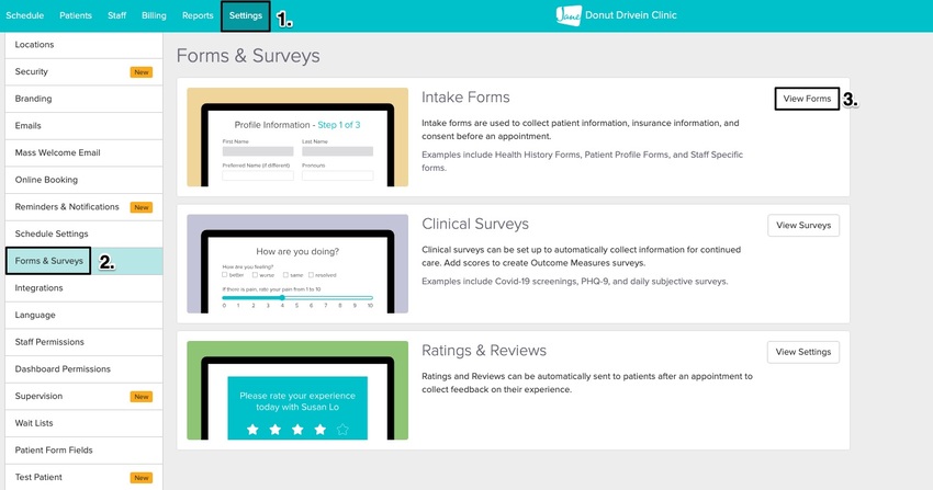 screenshots of navigational steps