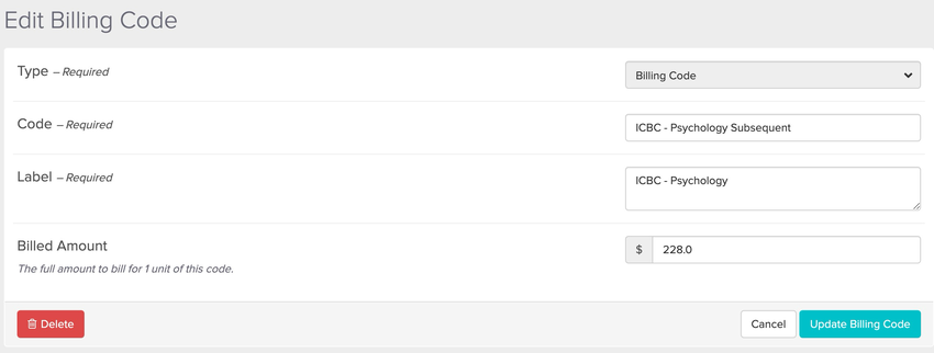 screenshot of what the completed fields should look like