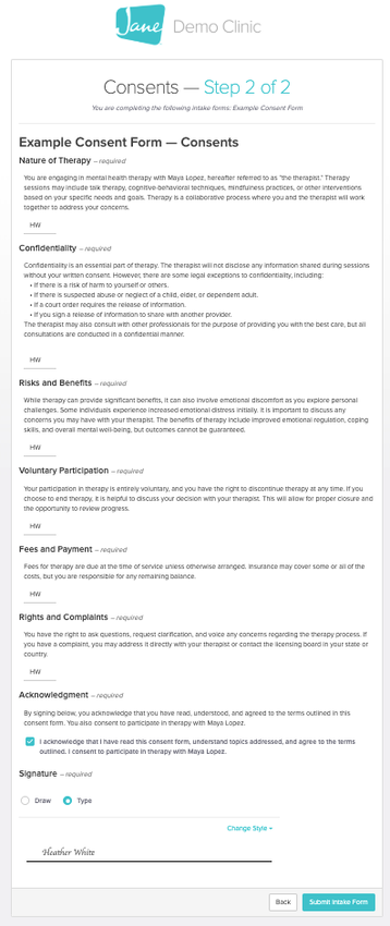 consents example