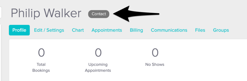 An image of where the contact badge appears within the contact's porfile