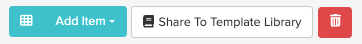 An image walking though how to share a chart template within the chart template library