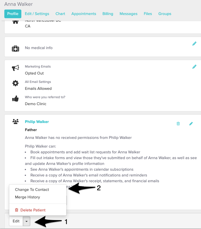 An image of the navigational steps to view and find this setting