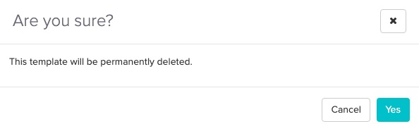 screenshot of the pop up message for the final confirmation