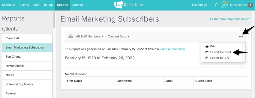 Email marketing field