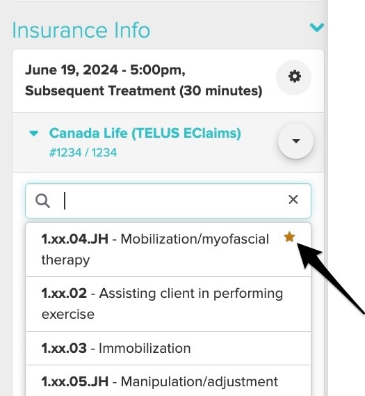 a screenshot of resources in the appointment panel