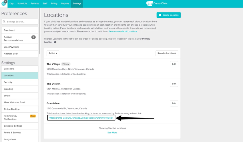 An image of where to copy the link once all the settings are in place