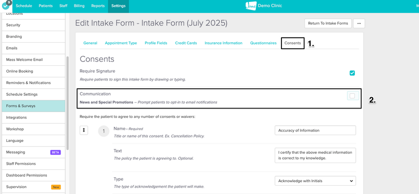 An image of the navigational steps and where to toggle off the News and Special Promotions option