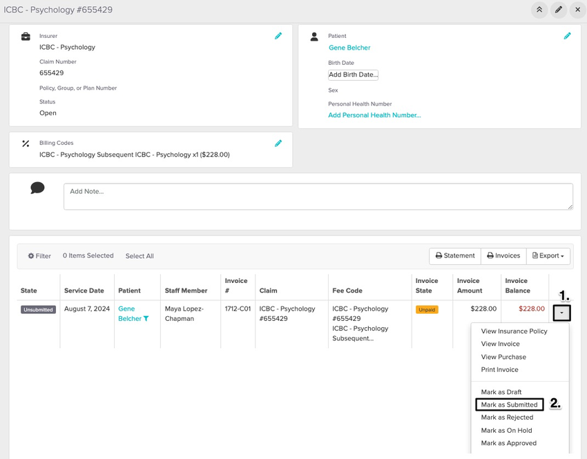 screenshot of navigational steps