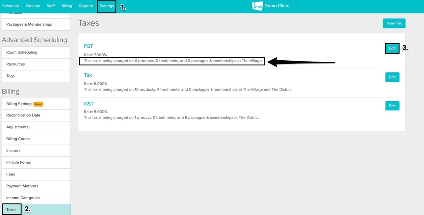 screenshot of the navigational steps