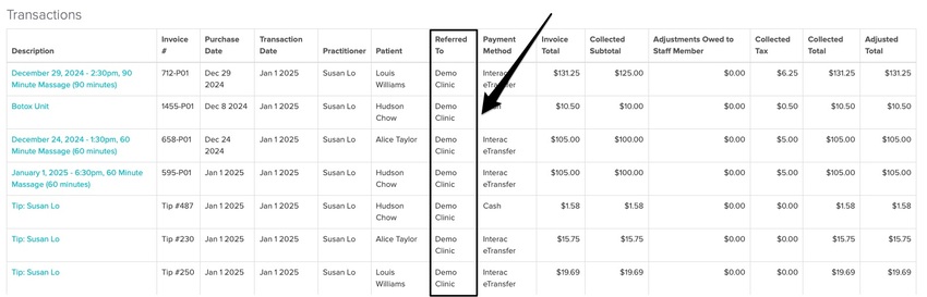 An image of the compensation report with the detail filter turned on