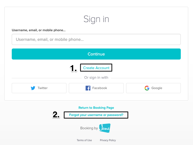 An image of the where to view the forgot password workflow on the login page for both patients and staff members