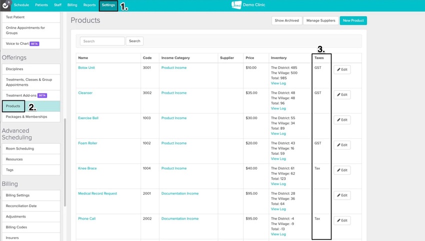 An image of the navigational steps and where to view the tax
