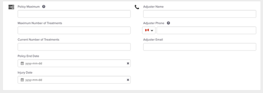 screenshot of where to view and update the policy maximums
