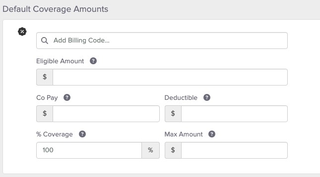screenshot of where to view the default coverage amounts