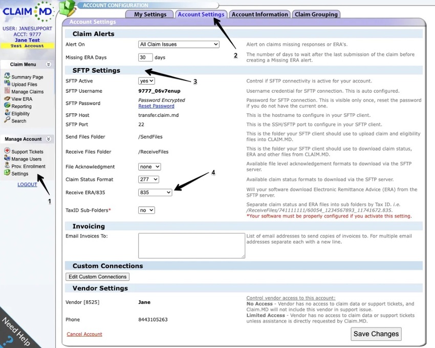 An image of the navigational steps and where to update the specific era settings
