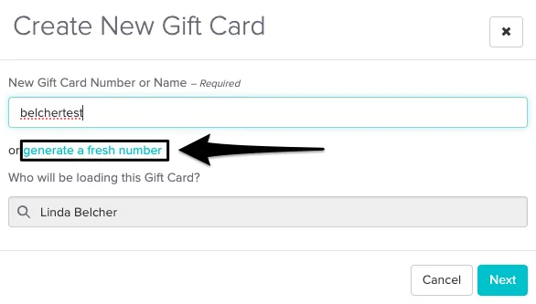 An image of what the pop up window looks like, where to enter the custom name or prompt Jane to create one on your behalf